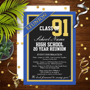 Invitación Reunión formal de la escuela secundaria formal azu