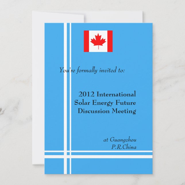Invitación Reunión internacional profesional de negocios (Anverso)