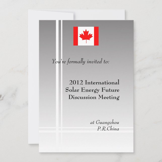 Invitación Reunión internacional profesional de negocios (Anverso)