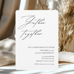 Invitación Reunión minimalista en la cena de Acción de Gracia