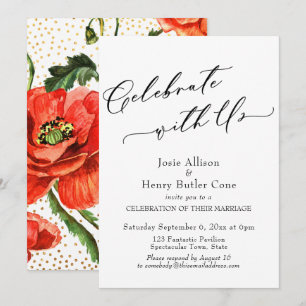 Invitación Reunión para Celebrar con Nosotros Amapolas de Oro