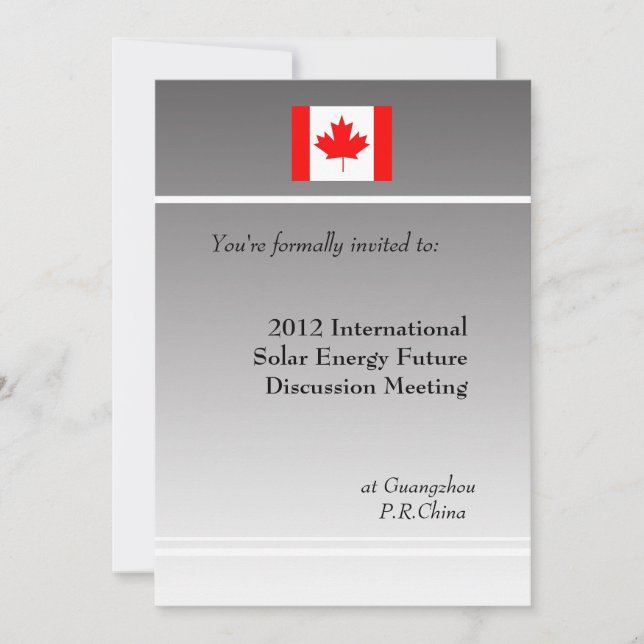 Invitación reunión profesional, internacional de negocios (Anverso)