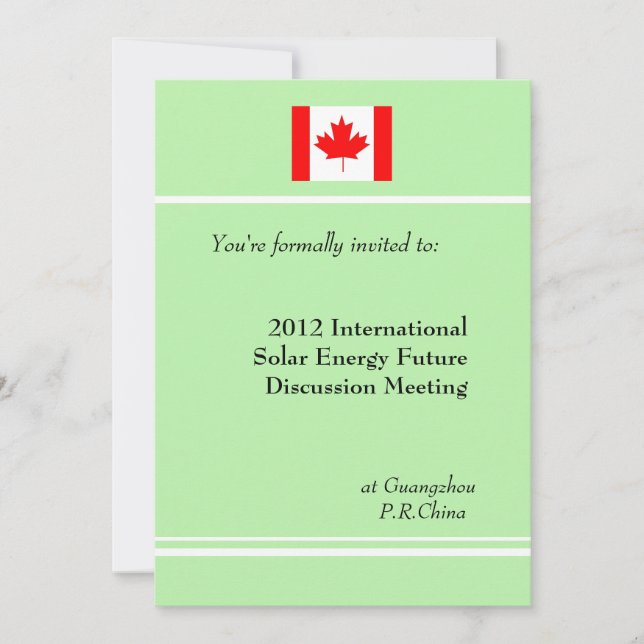 Invitación Reunión profesional, internacional de negocios (Anverso)