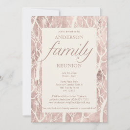 Invitación Reunión rústica del árbol de familia del bosque