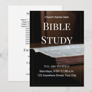 Invitación Reunión semanal de estudio bíblico Evento de la ig