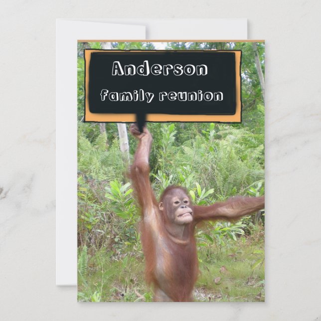 Invitación Reuniones de familia de la diversión (Anverso)