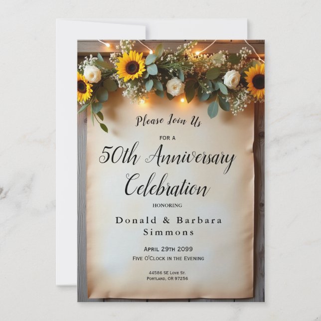 Invitación Reuniones Rústicas de la Hora Dorada (Anverso)