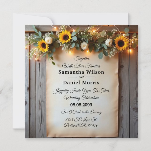 Invitación Reuniones Rústicas de la Hora Dorada (Anverso)