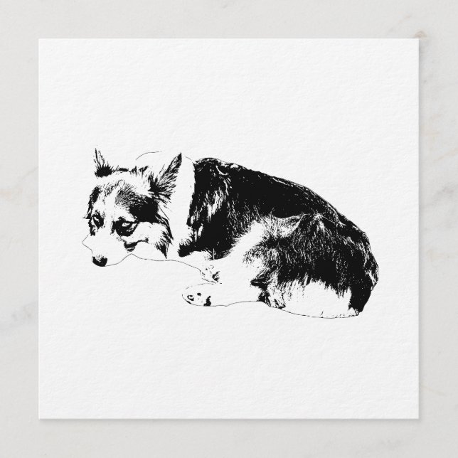 Invitación Reunir Corgi, Noche Acogedora (Anverso)