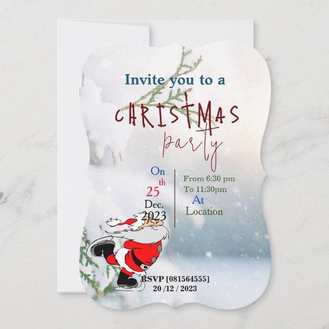 Invitación Reunirse para Navidades (Anverso)