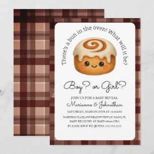 Invitación  Revelación de bebé: adorable bollo en el horno