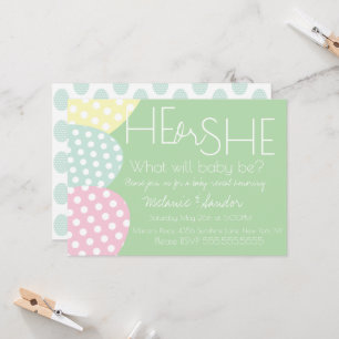 Invitación Revelación de Bebé en Pascua Fiesta de Baby Shower