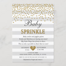 Revelación de bebé neutra en gris y dorado Baby Sp