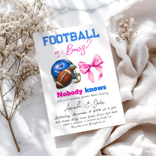 Invitación Revelación de género azul o rosado en el fútbol o 