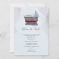 Revelación de género bassinet rosa o azul