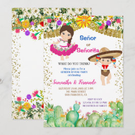 Invitación Revelación de género Cactus Señor o Señorita Fiest