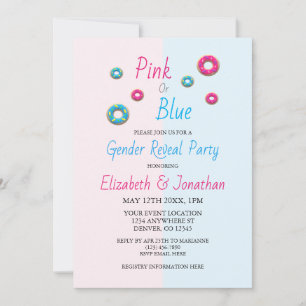 Invitación Revelación de género con donut