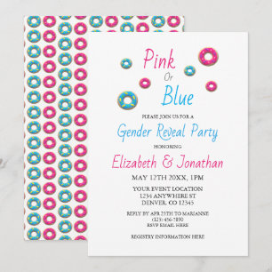 Invitación Revelación de género con donut