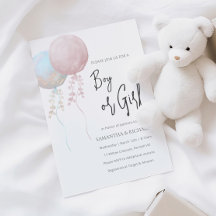 Revelación de género con globo Pastel Niño o Niña