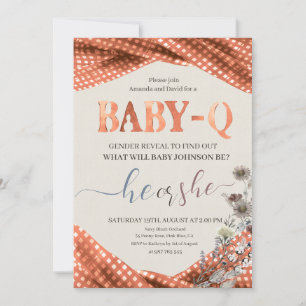 Invitación Revelación de género de Baby q