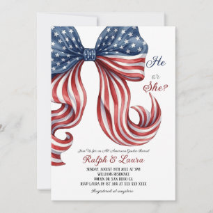 Invitación Revelación de género de bebé americano