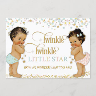 Invitación Revelación de género de bebé Twinkle Little Star É