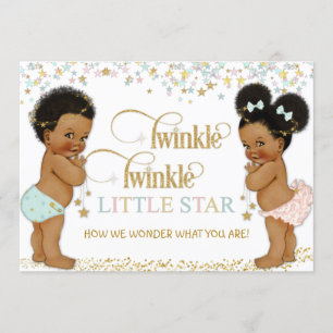 Invitación Revelación de género de bebé Twinkle Little Star É