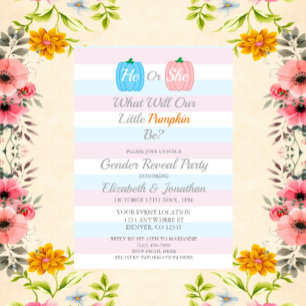 Invitación Revelación de género de caída de calabaza