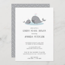 Revelación de género de Chevron azul para mamá y b