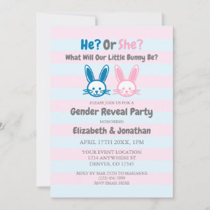 Invitación Revelación de género de conejito