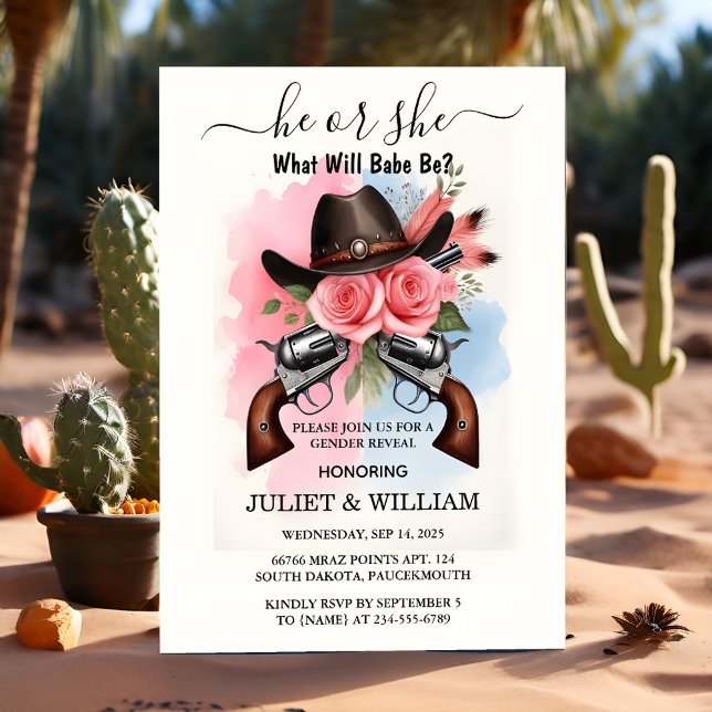 Invitación Revelación de género de Cowboy Estadounidense, pel (Subido por el creador)