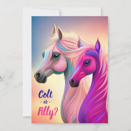 Invitación Revelación de género de estilo occidental de color