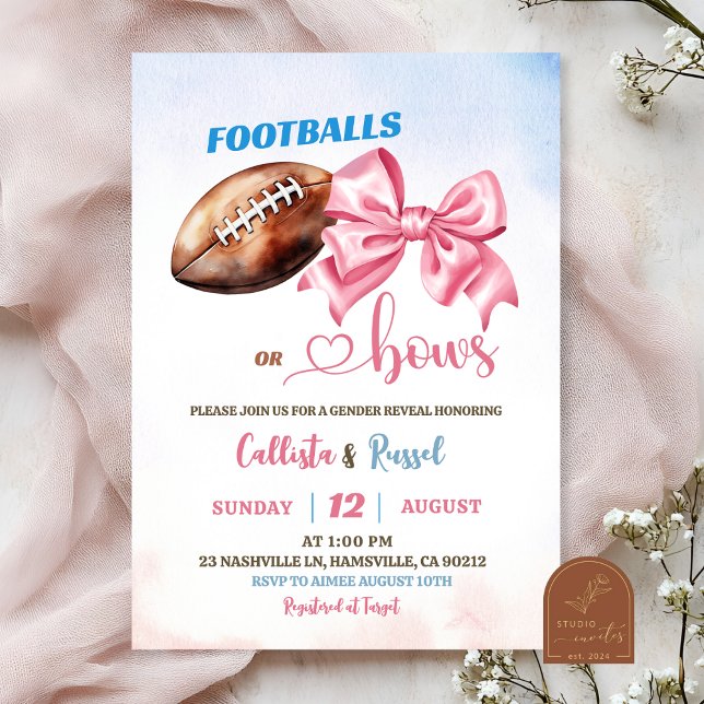 Invitación Revelación de género de futbol o arcos (Subido por el creador)