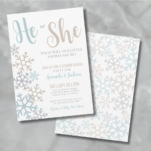 Invitación Revelación de Género de Invierno