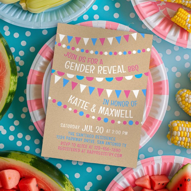 Invitación Revelación de género de Kraft BBQ (Subido por el creador)