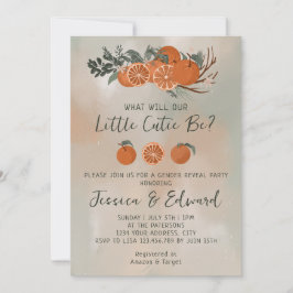 Invitación Revelación de género de la pequeña cuita verde del