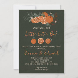 Invitación Revelación de género de la pequeña cuita verde del