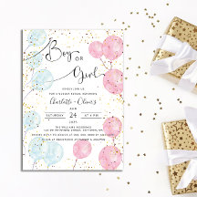 Revelación de género de los globos acuáticos