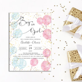 Invitación Revelación de género de los globos acuáticos