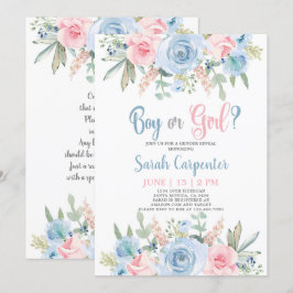 Invitación Revelación de género de niño o Chica