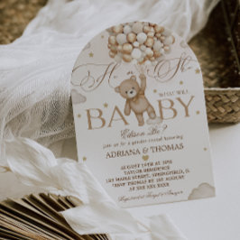 Invitación Revelación de género de osito de peluche