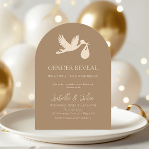 Invitación Revelación de género de parto de bebé de cigüeñas 