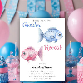 Invitación Revelación de género de pesca
