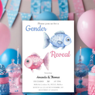 Invitación Revelación de género de pesca