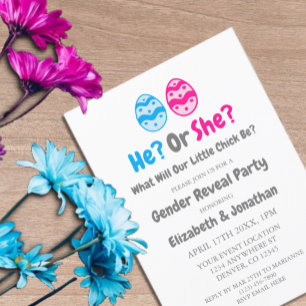 Invitación Revelación de género de polluelos