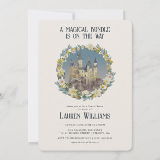 Invitación Revelación de género del castillo de Hogwarts mági
