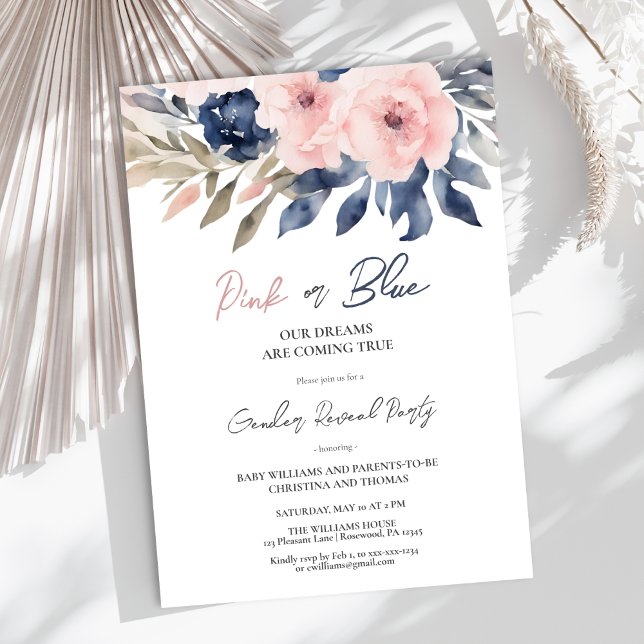 Invitación Revelación de género elegante (Subido por el creador)