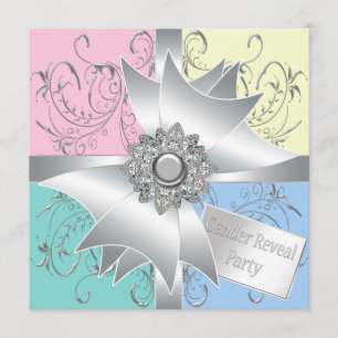 Invitación Revelación de género Elegante Arco de Diamante Ros