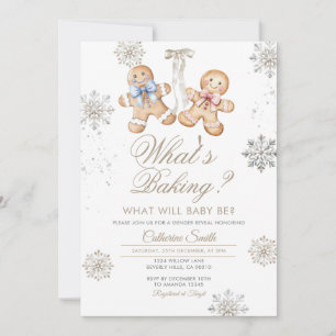 Invitación Revelación de género Elegante Invierno ¿Qué se est
