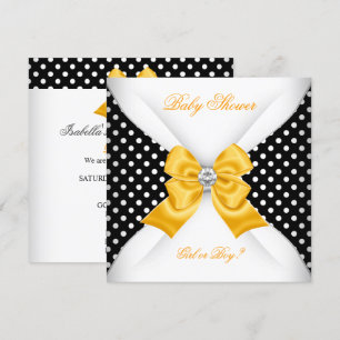 Invitación Revelación de género en baby shower con manchas ne